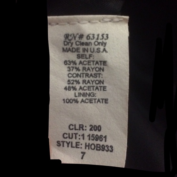 HP NWOT Black Satin & Velvet Cocktail Dress - Picture 4 of 4